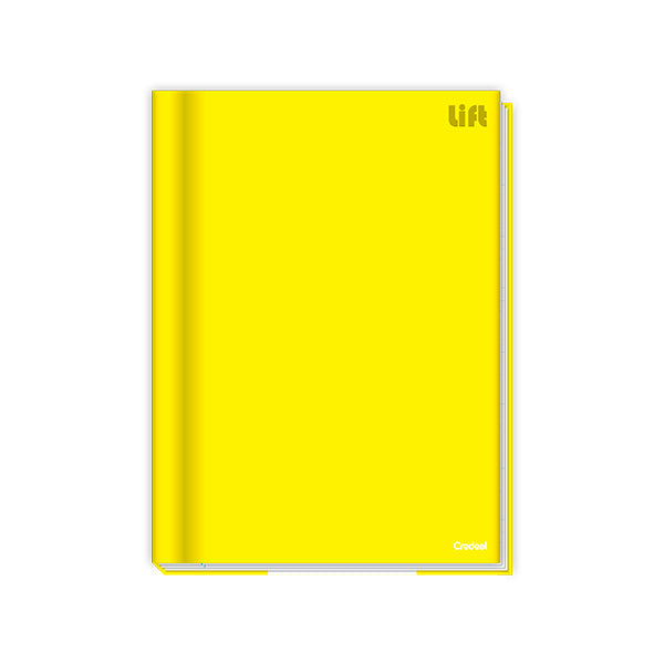 Cuaderno universitario cosido tapa dura 48 hojas Lift amarillo Credeal.