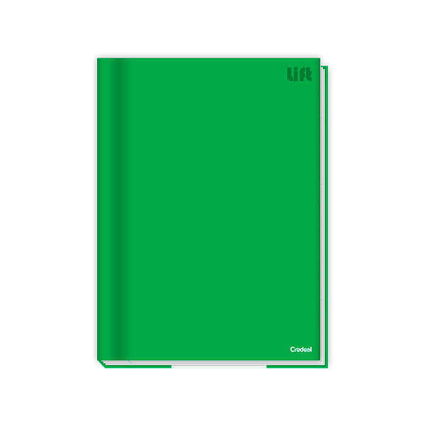 Cuaderno universitario cosido tapa dura 48 hojas Lift verde Credeal.