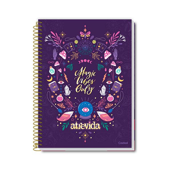 Cuaderno universitario resorte tapa dura 80 hojas Atrevida Credeal.