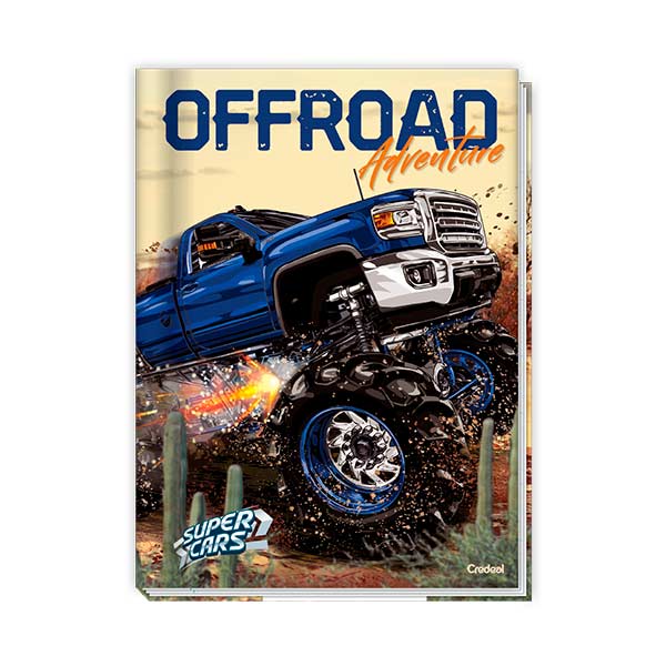 Cuaderno universitario cosido tapa dura 48 hojas Super cars Credeal.