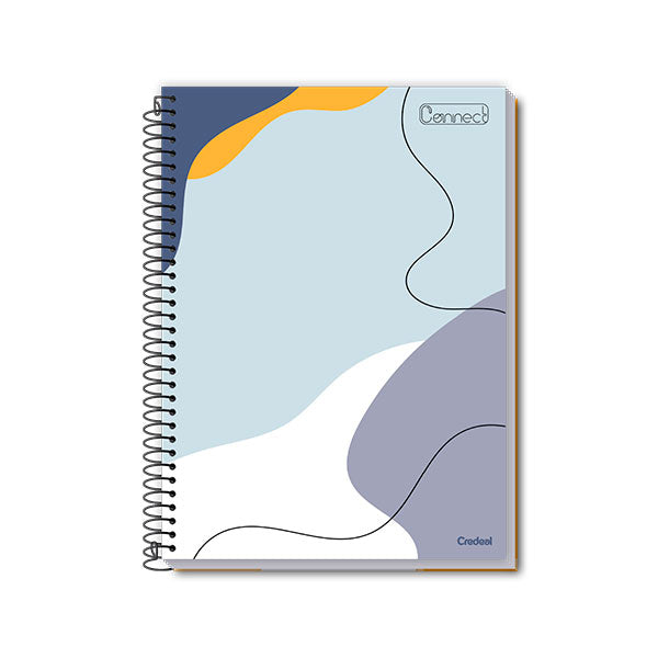 Cuaderno universitario resorte tapa dura 80 hojas Connect Credeal.