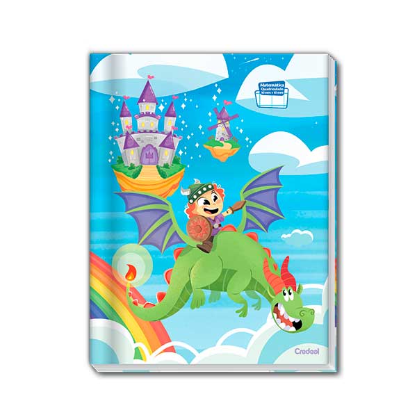 Cuaderno cosido tapa dura 40 hojas Aventura con Dragones Credeal.