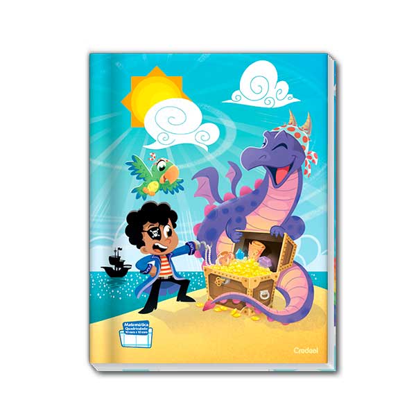 Cuaderno cosido tapa dura 40 hojas Aventura con Dragones Credeal.