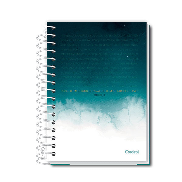 Cuaderno 1/8 resorte tapa dura 80 hojas Fe Credeal.