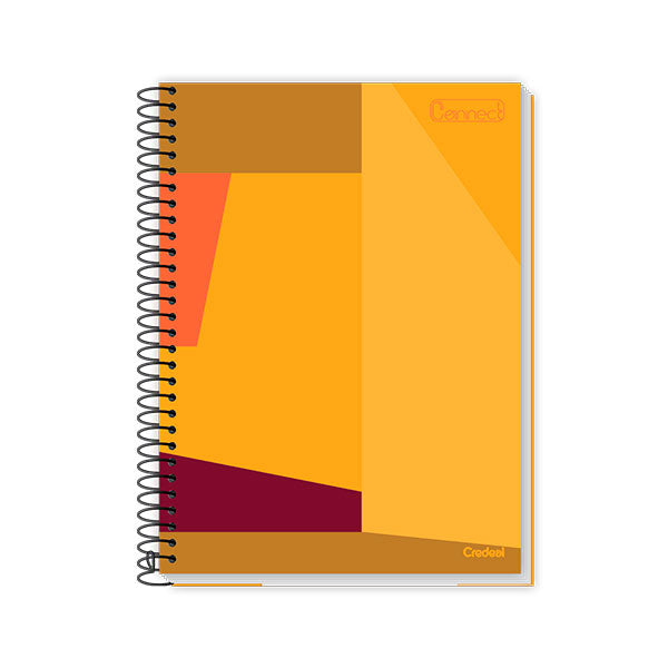 Cuaderno colegial resorte tapa dura 80 hojas Connect Credeal.