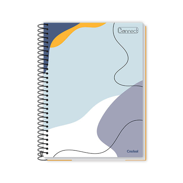 Cuaderno colegial resorte tapa dura 80 hojas Connect Credeal.