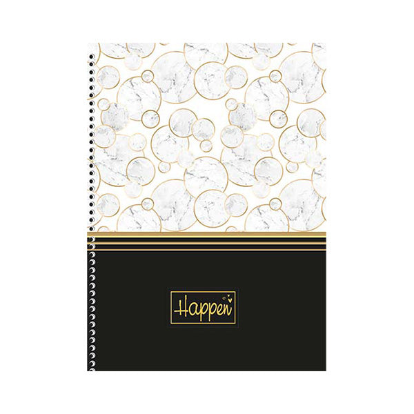 Cuaderno resorte tapa dura Happen 80 hojas Sao Domingo