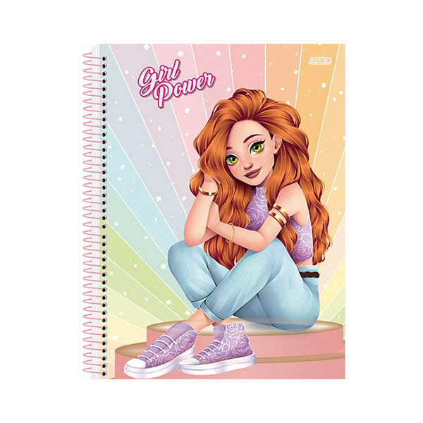 Cuaderno resorte tapa dura Girl 80 hojas Sao Domingo