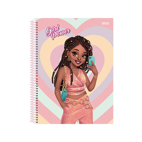 Cuaderno resorte tapa dura Girl 80 hojas Sao Domingo