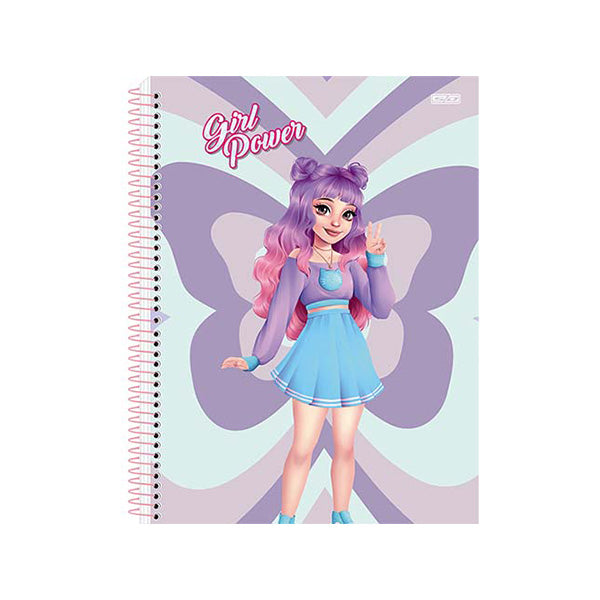 Cuaderno resorte tapa dura Girl 80 hojas Sao Domingo