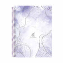 Cuaderno resorte tapa dura Lavender 80 hojas Sao Domingo