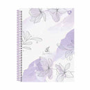 Cuaderno resorte tapa dura Lavender 80 hojas Sao Domingo