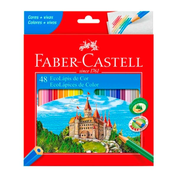 Lapiz De Color Faber Hexag Caj/48 Colores