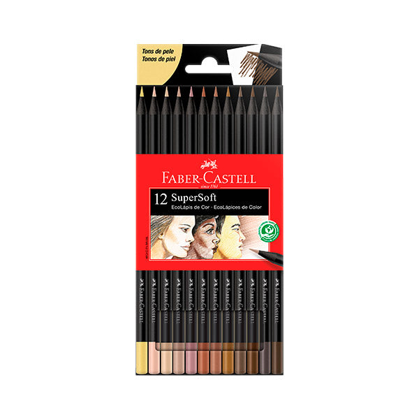 Lapiz Color Super Soft Colores Piel 12 unidades Fa