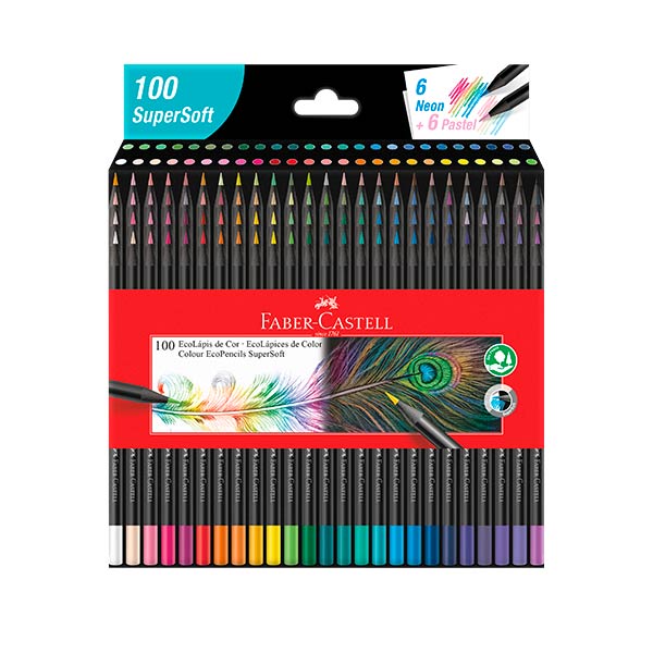 Lapiz Color Super Soft 100 unidades Faber Castell.