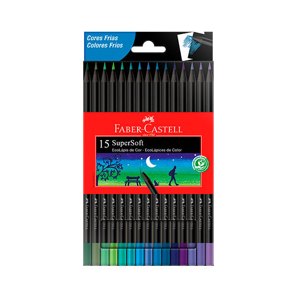 Lapiz Color Super Soft Colores Fríos 15 unidades F