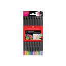 Lápices de color Super Soft 12u Neón Faber Castell.