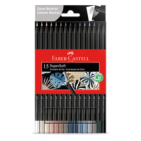 Eco lápices Supersoft neutro 15 unidades Faber Castell