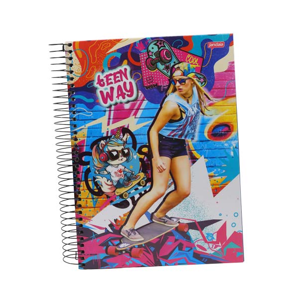 Cuaderno resortes 200 hojas Teen Way