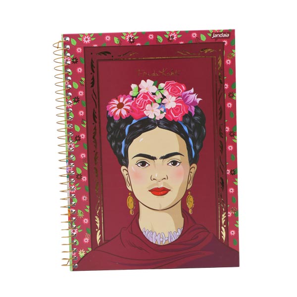Cuaderno resortes 80 hojas Frida Kahlo
