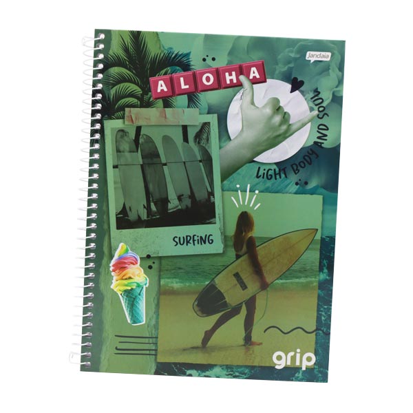Cuaderno resortes 80 hojas Grip