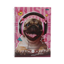 Cuaderno resortes 80 hojas Pet