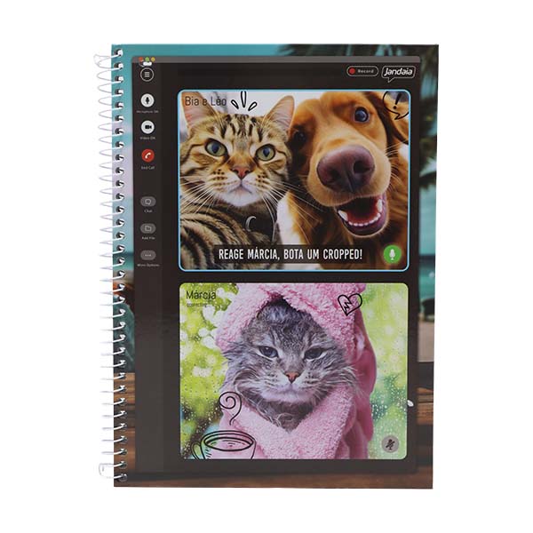 Cuaderno resortes 80 hojas Pet