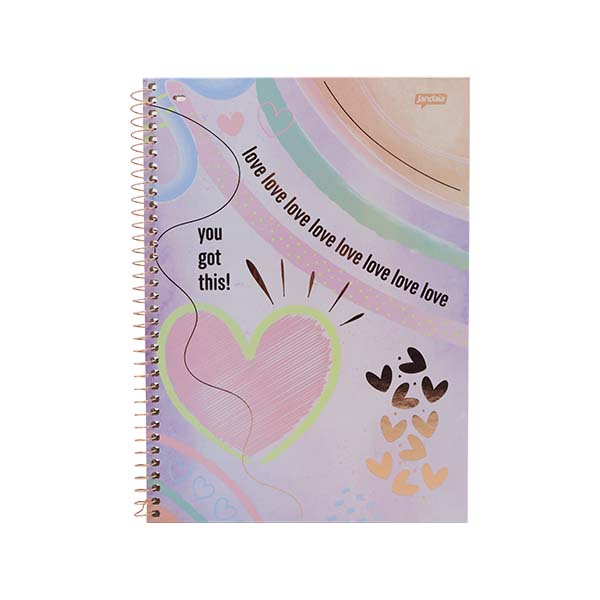 Cuaderno resortes 80 hojas La Creme