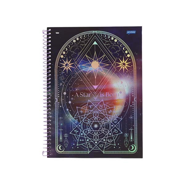 Cuaderno resortes 80 hojas Mystic