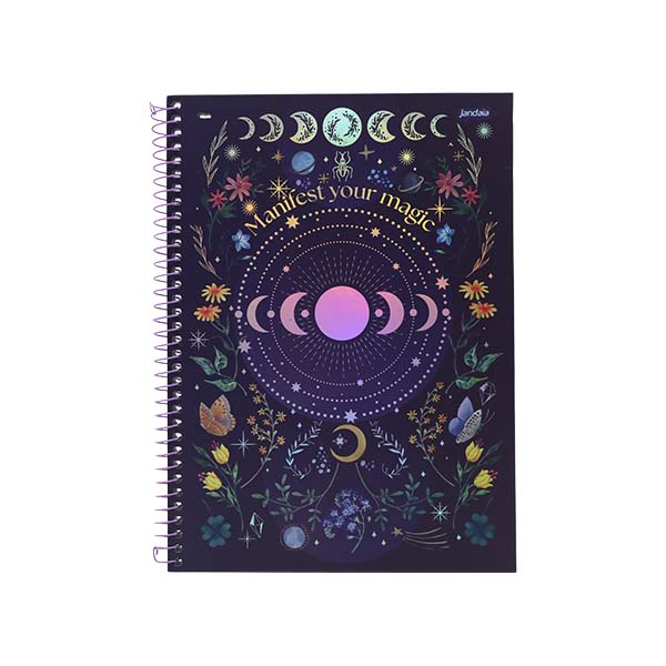 Cuaderno resortes 80 hojas Mystic