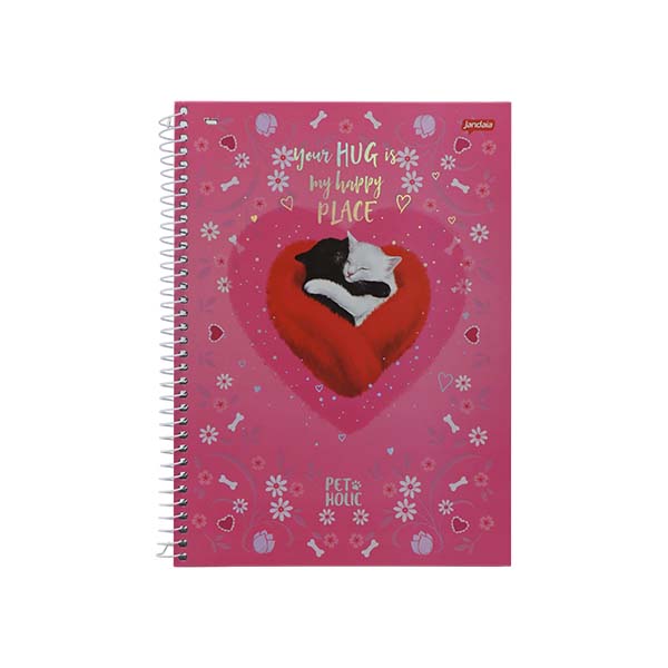 Cuaderno resortes 80 hojas Pet Holic