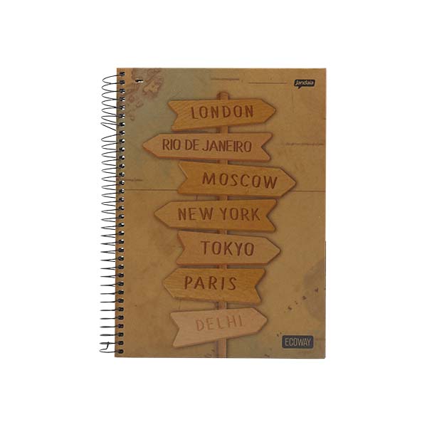 Cuaderno resortes 160 hojas Eco Way