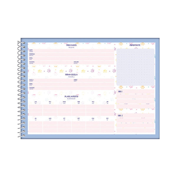 Cuaderno resortes 80 hojas Pet Holic