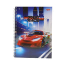 Cuaderno resortes 80 hojas Fast Racer