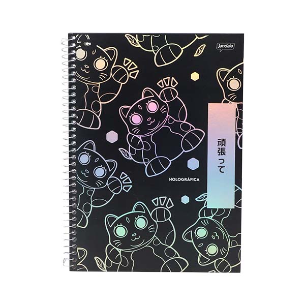 Cuaderno resortes 80 hojas Holográfico