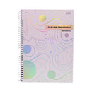 Cuaderno resortes 80 hojas Holográfico