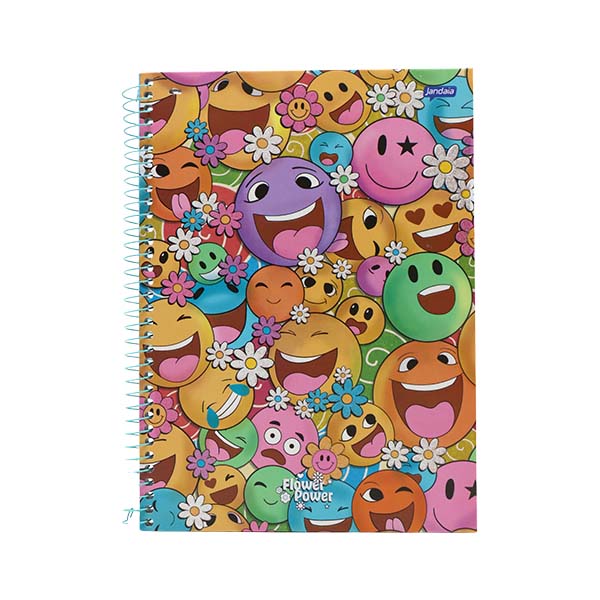 Cuaderno resortes 80 hojas Flower Power