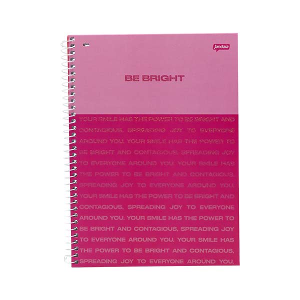 Cuaderno resortes 80 hojas Be Bright