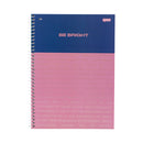 Cuaderno resortes 80 hojas Be Bright