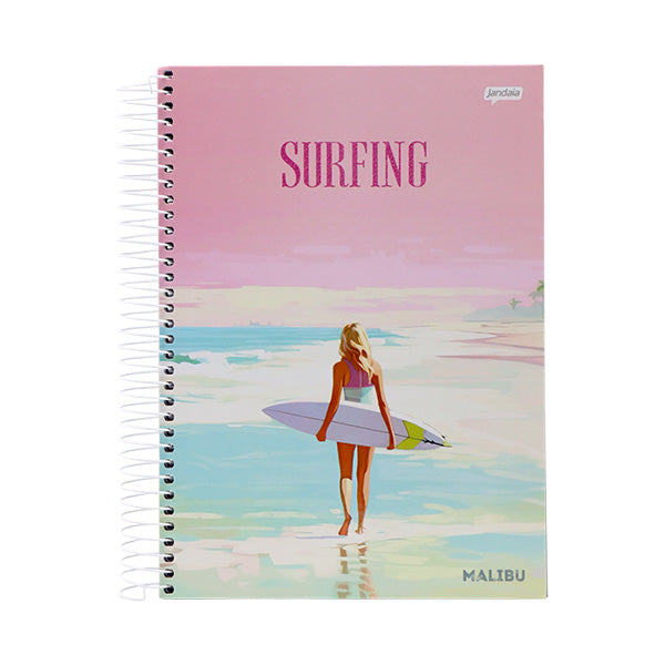 Cuaderno resortes 200 hojas Malibu