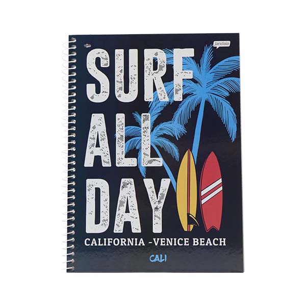 Cuaderno resortes 96 hojas Malibu