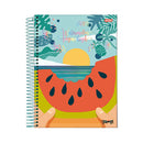 Cuaderno resortes 80 hojas Yummy