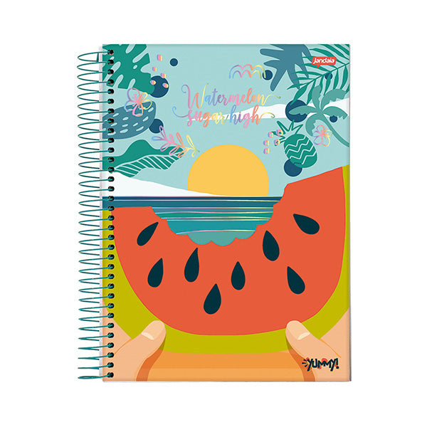 Cuaderno resortes 80 hojas Yummy