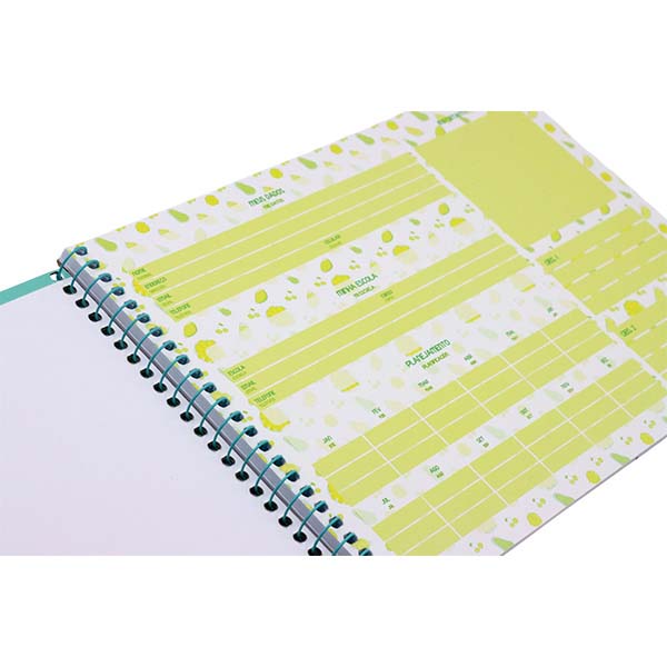 Cuaderno resortes 80 hojas Yummy