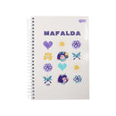 Cuaderno resortes 80 hojas Mafalda