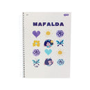 Cuaderno resortes 160 hojas Mafalda