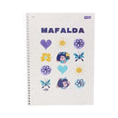Cuaderno resortes 80 hojas Mafalda