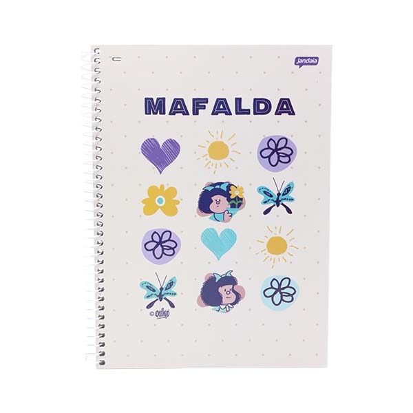 Cuaderno resortes 80 hojas Mafalda