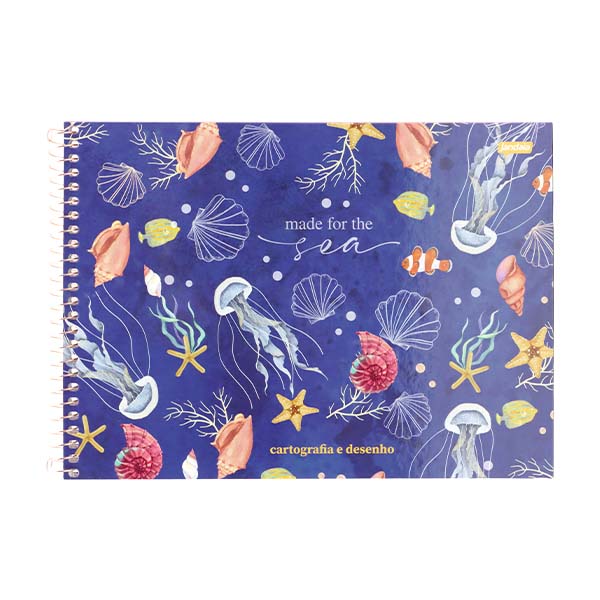 Cuaderno resortes 80 hojas Sea Life