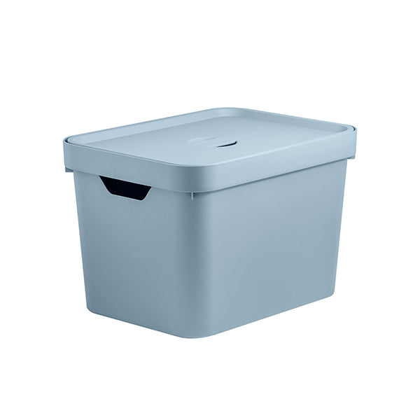 Caja organizadora con tapa 18L Ou azul